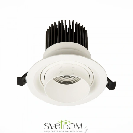 ST701.538.12 Св-к встр. Zoom Белый LED 1*12W 3000K 960Lm Ra90 15°-60° IP20 D115xH95 170-240V Встраиваемые светильники ST LUCE