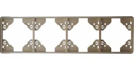 Вертикальная 4-ная  рамка Apolo 5000 Metalized - платина Efapel 50942 TPL