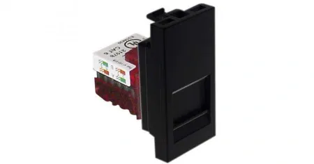 Адаптер с RJ-45 кат.6 UTP - 1 модуль - черный Efapel 45978 SPM