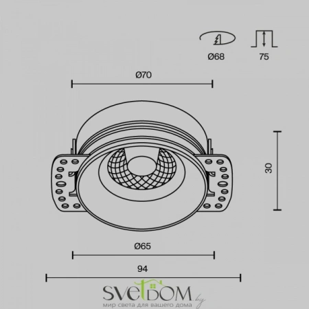 Встраиваемые светильники Maytoni DL101-GU10-TRS-W от Магазина Svetdom.by