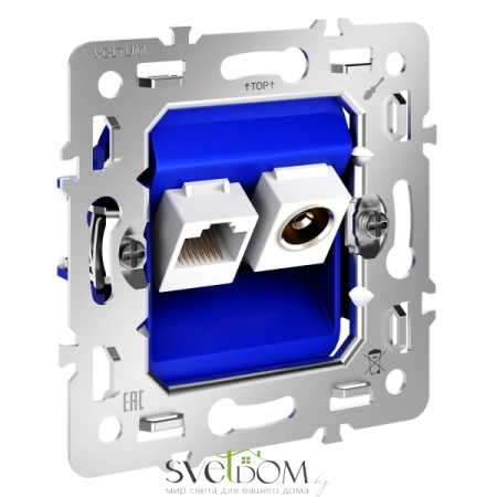 Механизм розетки TV+RJ45 кат. 6 Voltum S70 VLS0607M Voltum VLS0607M