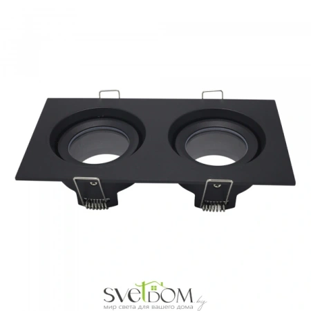ST255.428.02 Св-к встр. Черный GU10 2*50W  IP65 L180xW90xH40 220V Без ламп Встраиваемые светильники ST LUCE