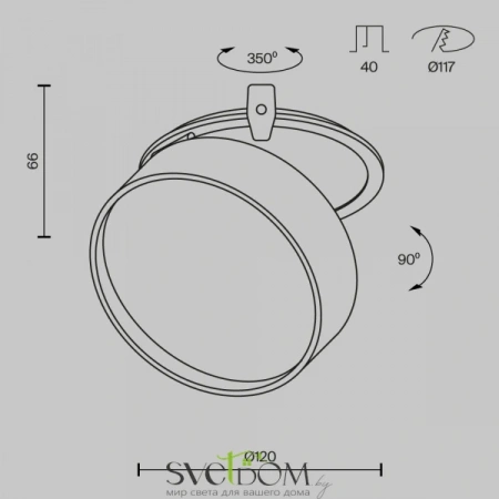 Встраиваемые светильники Maytoni DL024-18W3K-W от Магазина Svetdom.by