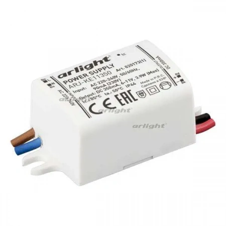ARLIGHT Блок питания ARJ-KE11350 (4W, 350mA) (Arlight, IP44 Пластик, 5 лет)
