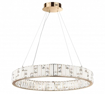 5072/100L HALL ODL24 495 золото/прозрачный/белый/металл/хрусталь/алебастр Люстра LED 100W 3700K CROSSA