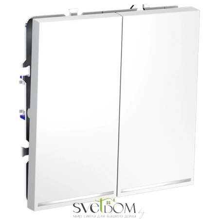 Проходной переключатель двухклавишный с подсветкой Voltum S70 VLS020402  Voltum VLS020402