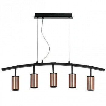 Lightstar LR735305 Люстра RULLO 5х50W GU10 ЧЕРНЫЙ/МЕДЬ (571735+214430-5)