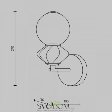 Настенные светильники MOD362WL-L5GR3K Maytoni | Svetdom.by