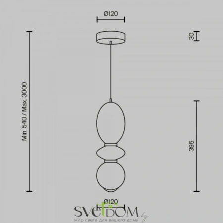 Подвесные светильники Maytoni MOD362PL-L10BG3K от Магазина Svetdom.by