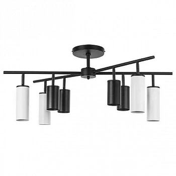 Lightstar LR728374864 Люстра RULLO 8х50W GU10 ЧЕРНЫЙ/БЕЛЫЙ (571728+214437-4+214486-4)