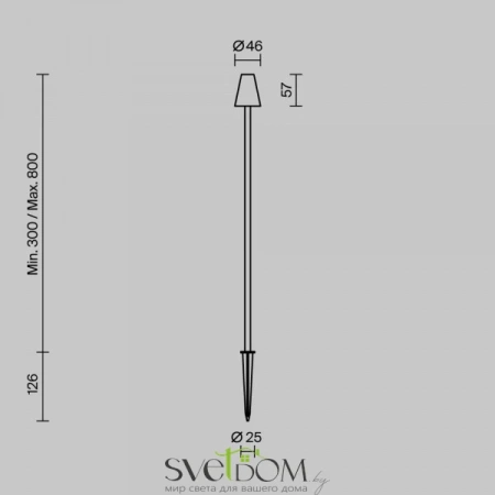 Ландшафтный светильник Maytoni O504FL-L1B3K1 Cane, 1,5Вт, LED, 3000K, Матовый Черный Maytoni