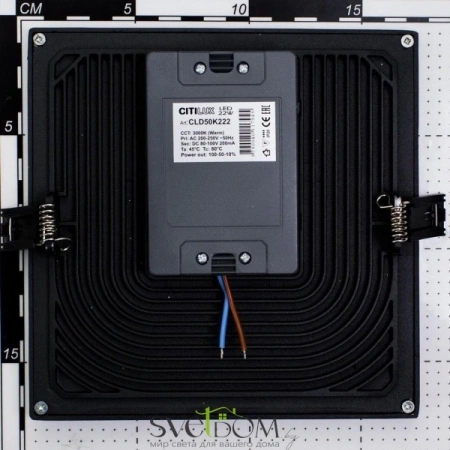 Citilux Омега CLD50K222 LED Встраиваемый светильник с диммером Чёрный CITILUX