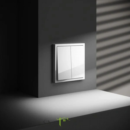 Проходной переключатель двухклавишный Voltum S70 VLS020301  VLS020301 Voltum