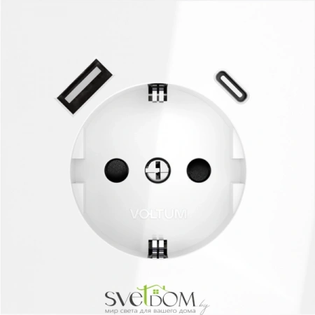 Розетка с USB, A+C Voltum S70 VLS040501  Voltum