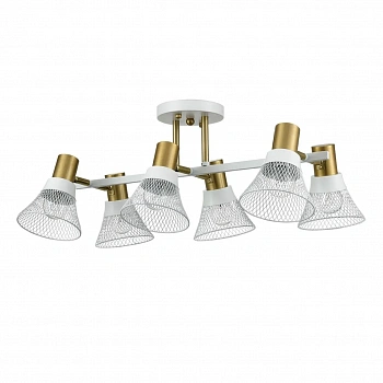 8045/6C MODERNI LN25 186 белый, латунь/белый металл/металл Люстра потолочная Е14 6*40W 220V ANRIYA