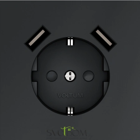 Розетка с USB, А+А Voltum S70 VLS040407  Voltum