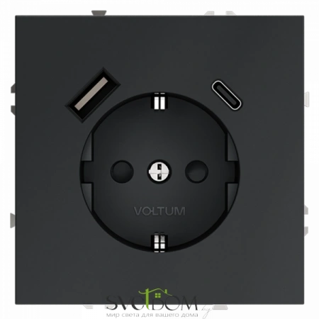 Розетка с USB, A+C Voltum S70 VLS040507  Voltum