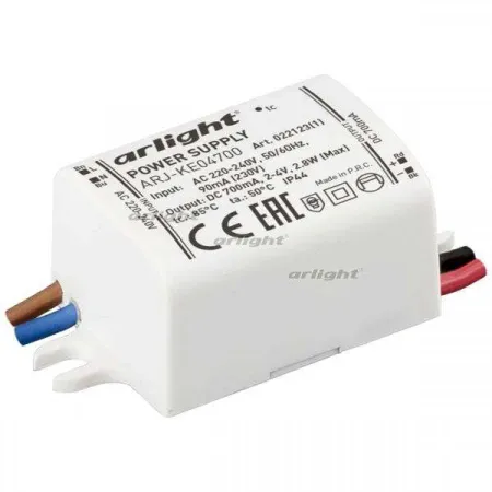 ARLIGHT Блок питания ARJ-KE04700 (3W, 700mA) (Arlight, IP44 Пластик, 5 лет)
