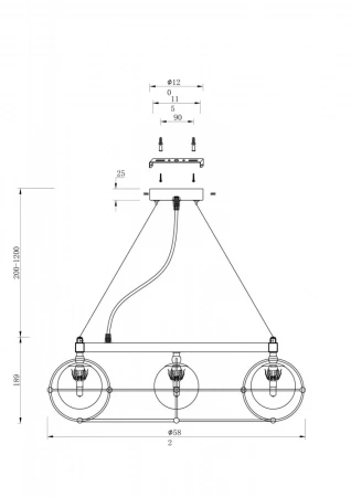 Подвесные светильники Maytoni MOD312PL-08GCH от Магазина Svetdom.by