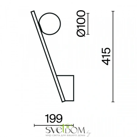 Настенные светильники MOD175WL-01B Maytoni | Svetdom.by