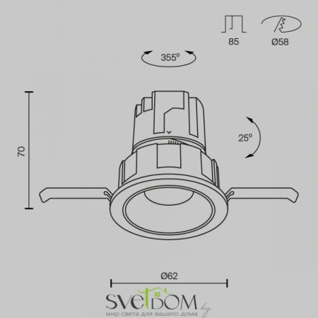 Встраиваемые светильники Maytoni DL057-7W4K-W от Магазина Svetdom.by