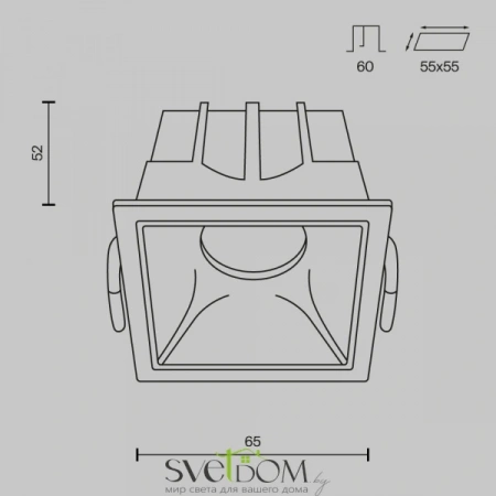 Встраиваемые светильники Maytoni DL043-01-10W3K-D-SQ-WB от Магазина Svetdom.by