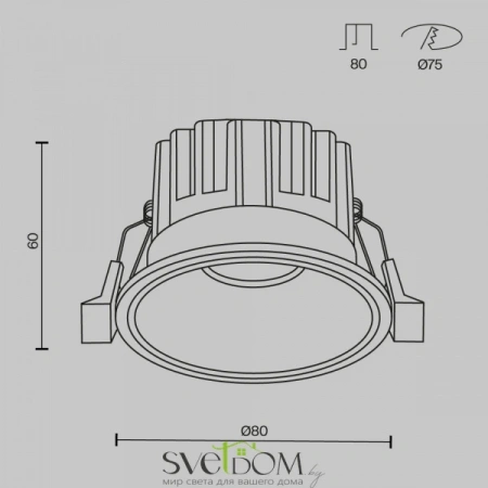 Встраиваемые светильники Maytoni DL058-12W4K-W от Магазина Svetdom.by