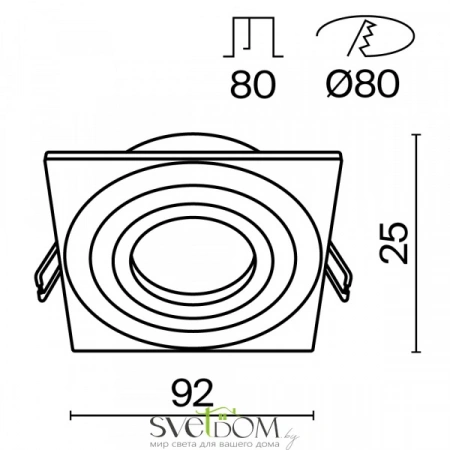 Встраиваемые светильники Maytoni DL024-2-01B от Магазина Svetdom.by