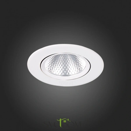 ST211.538.06.24 Св-к встр. Белый LED 1*6W 3000K 480Lm Ra80 24° IP20 D86xH50 220-240V Встраиваемые светильники ST LUCE
