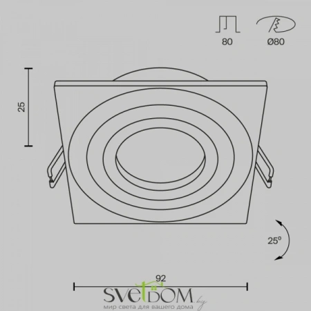 Встраиваемые светильники Maytoni DL024-2-01B от Магазина Svetdom.by