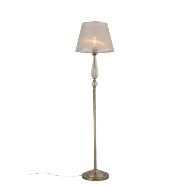 SL185.305.01 Светильник напольный Бронза, Прозрачный/Бежевый, Бронза E14 1*40W GRAZIA