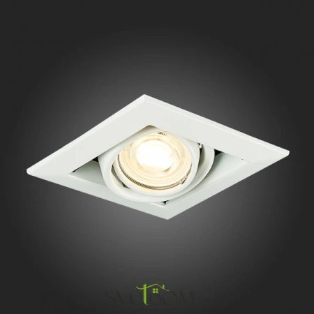 ST250.558.01 Св-к встр. Черный, Белый GU10 1*50W  IP20 L126xW126xH70 220V Без ламп Встраиваемые светильники ST LUCE