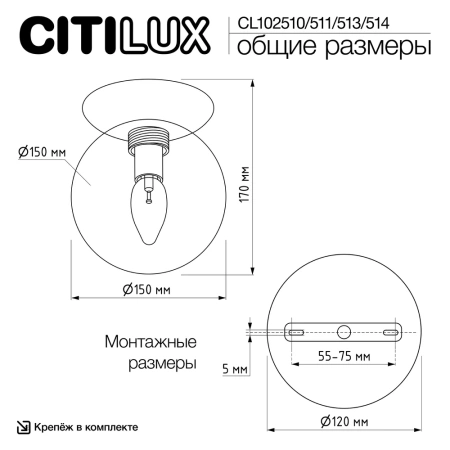 Настенный светильник Citilux Томми CL102511 CITILUX