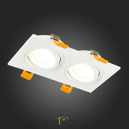 ST251.508.02 Св-к встр. Белый GU10 2*50W  IP20 L170xW92xH27 220V Без ламп Встраиваемые светильники ST LUCE