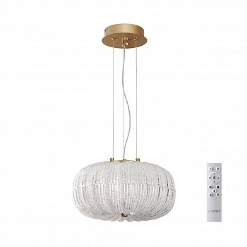 7720/24L PIKO LED Светильник металл/стекло/прозрачный/золотой LED 24Вт 3000-6500K D300 IP20 пульт ДУ ANGELO