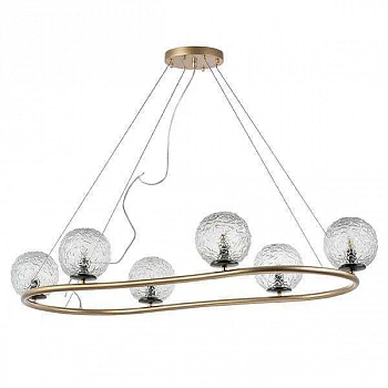 Lightstar 815263 Люстра BARI 6х10W(led) G9 ЗОЛОТО/ЧЕРНЫЙ МАТОВЫЙ