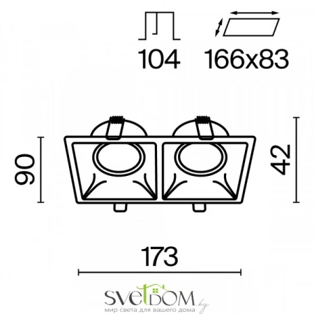 Встраиваемые светильники Maytoni DL029-2-02W от Магазина Svetdom.by