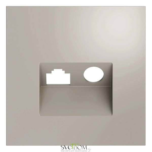 Накладка для розетки TV+RJ45 Voltum S70 Кашемир VLS002703 Voltum VLS002703