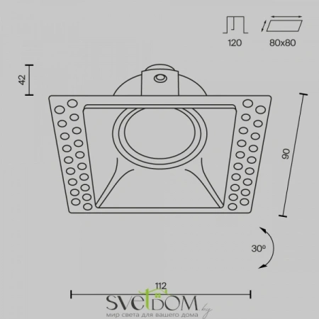 Встраиваемые светильники Maytoni DL042-01-SQ-B от Магазина Svetdom.by