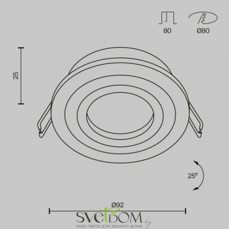 Фото Встраиваемые светильники Maytoni DL023-2-01B Встраиваемые светильники Maytoni DL023-2-01B от Магазина Svetdom.by