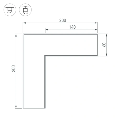 Угол SL-LINE-6070 Arlight 030141 Arlight