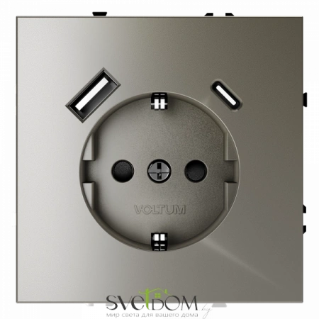 Розетка с USB, A+C Voltum S70 VLS040504  Voltum