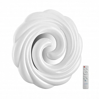 7675/DL PALE SN 151 Светильник пластик/белый/серебристый LED 48Вт 3000-6000К D380 IP43 пульт ДУ AGAP