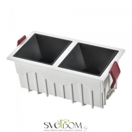 ST757.448.20 Св-к встр. Белый LED 2*10W 60° IP20 L65xW126xH52 85-265V В комплекте Встраиваемые светильники ST LUCE