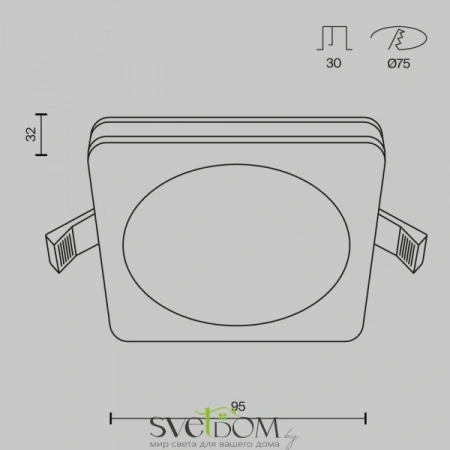Встраиваемые светильники Maytoni DL303-L12W от Магазина Svetdom.by