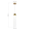 SL6236.303.01 Светильник подвесной ST-Luce Латунь/Прозрачный LED 1*12W 4000K CHAMPAGNE ST LUCE