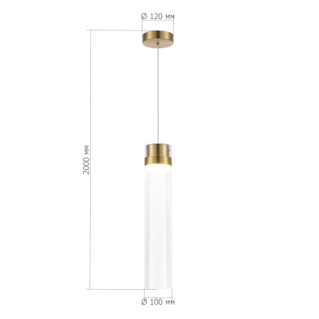 SL6236.303.01 Светильник подвесной ST-Luce Латунь/Прозрачный LED 1*12W 4000K CHAMPAGNE ST LUCE
