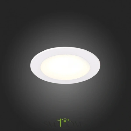 ST209.538.06 Св-к встр. Белый LED 1*6W 3000K 330Lm Ra80 110° IP20 D120xH8 90-265V Встраиваемые светильники ST LUCE