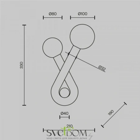 Настенные светильники MOD476WL-02PT Maytoni | Svetdom.by