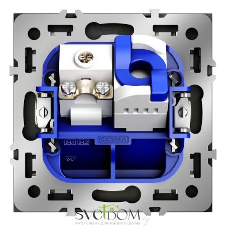 Розетка TV+RJ Voltum S70 Сталь VLS060705 Voltum VLS060705